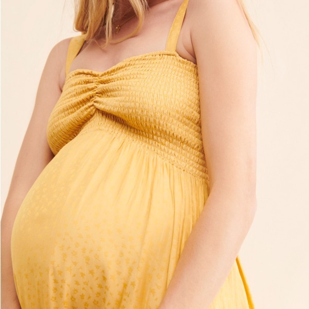Hatch The Gemma Dress Canary Floral Yellow Maternity Pregnancy Sz 0 Worn Once!